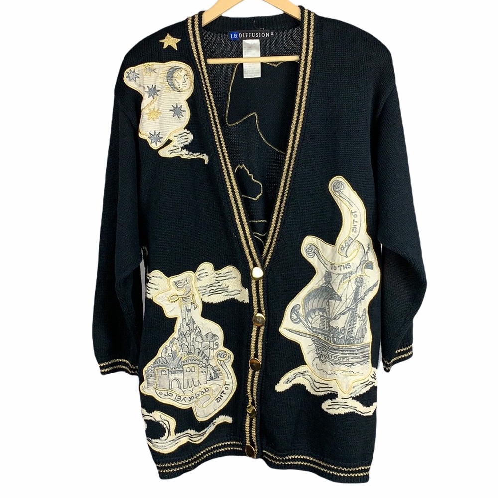 Vintage Mythical Patchwork Button Cardigan - 331